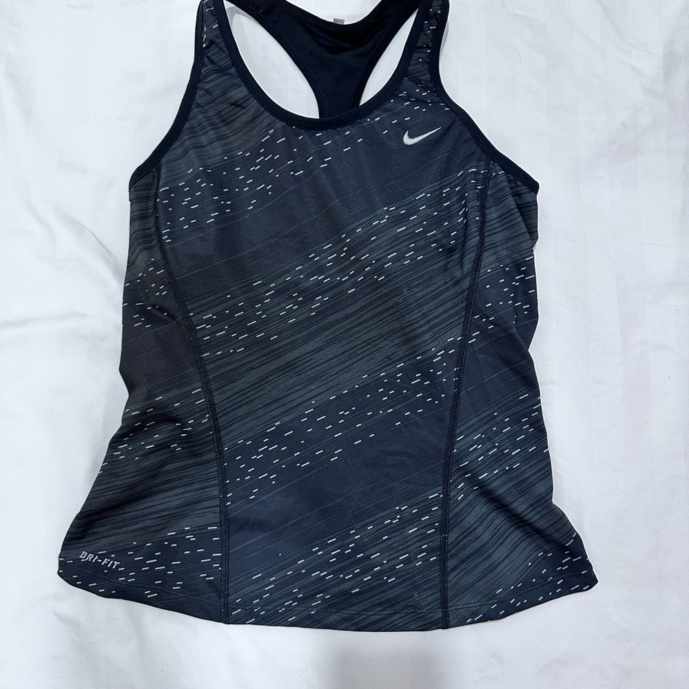 Nike Dri-FIT Black and Gray Tank